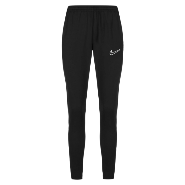 Le pantalon de jogging Academy est un pantalon de sport noir doté d'un logo Nike blanc sur la cuisse gauche et d'une ceinture élastique. Ce pantalon long a une coupe slim.