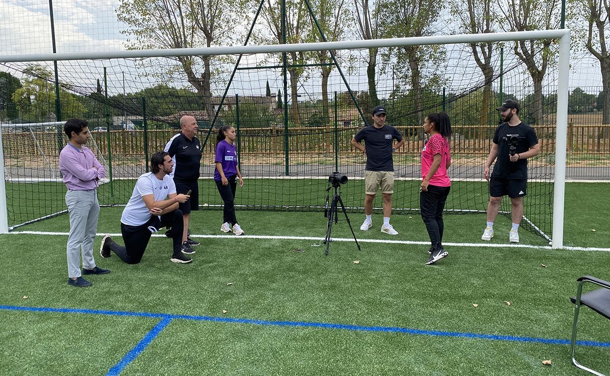 Photo du tournage de beIN SPORTS sur notre équipe senior féminine