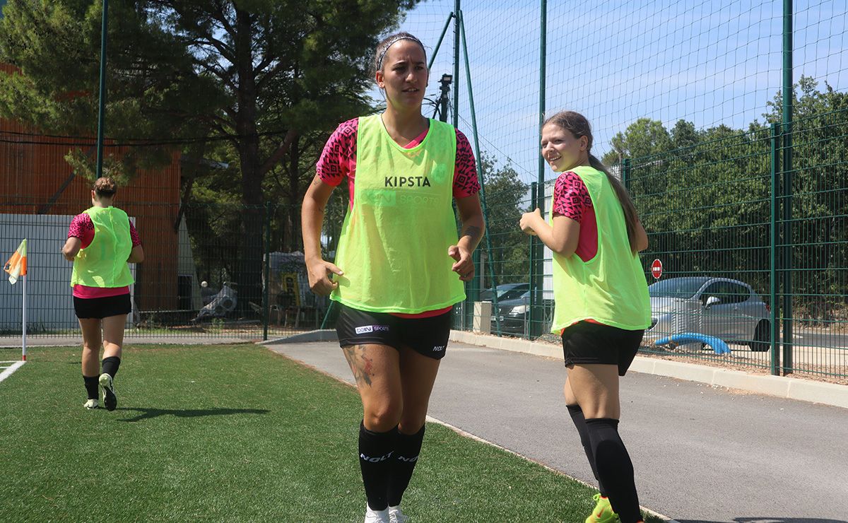 Photo d'entraînement du match contre monteux a 'échauffement