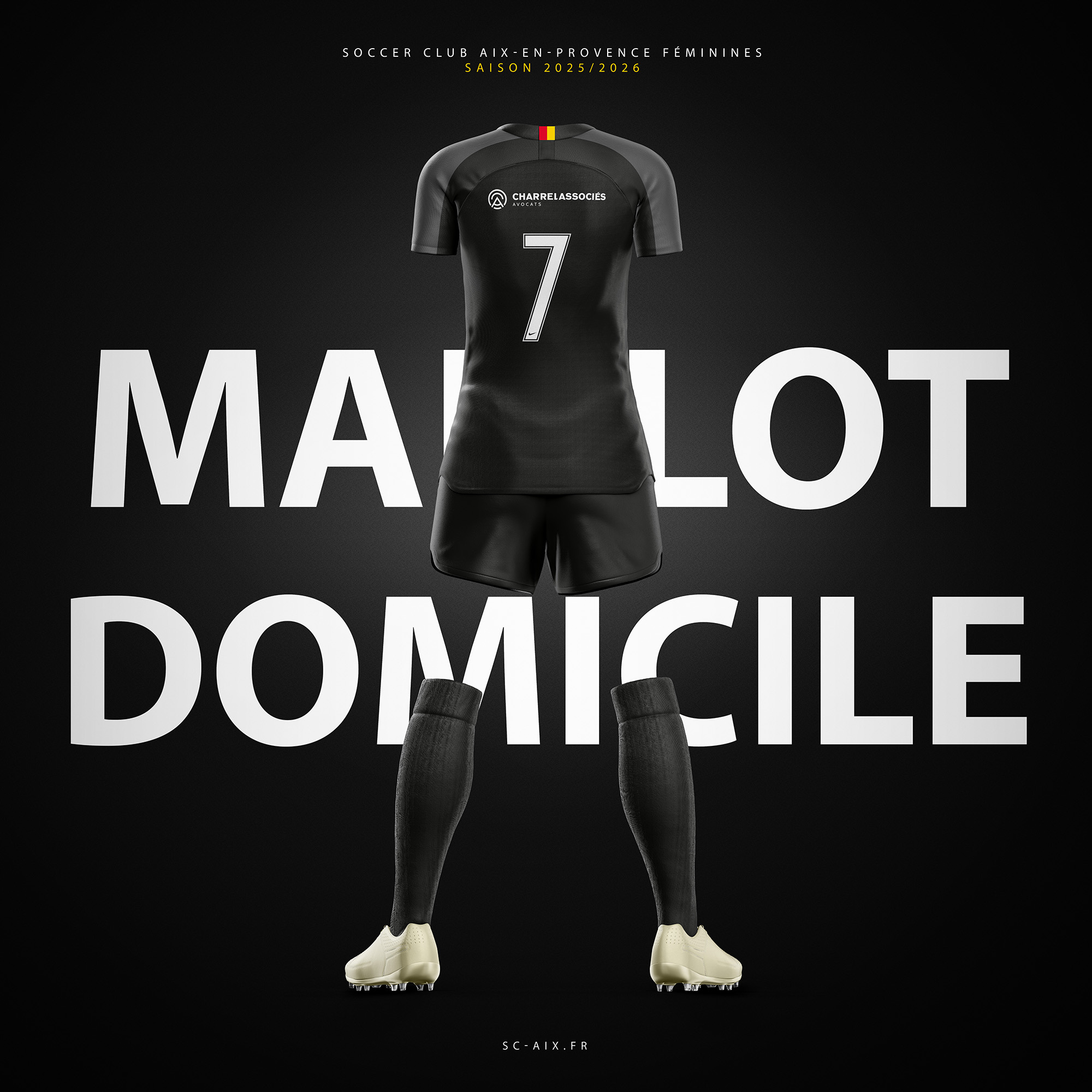 Maillot domicile dos saison 2024/25, club de foot féminin
