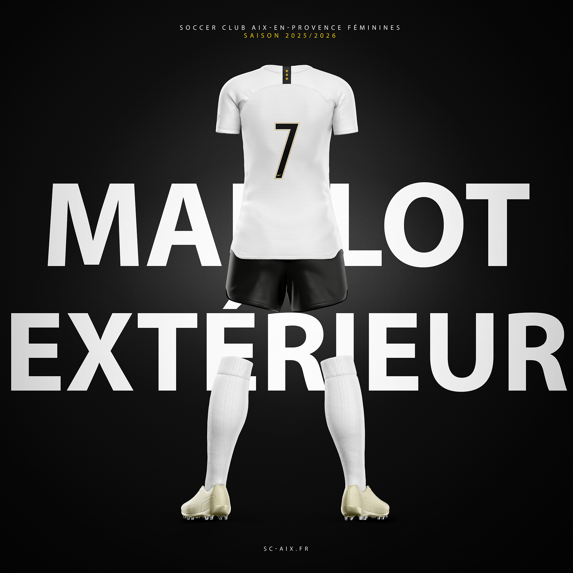 Maillot dos extérieur saison 2024/25, club de foot féminin