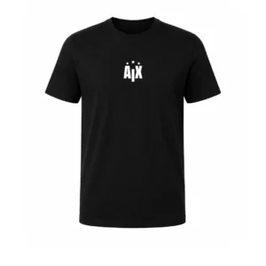 T-shirt Simple noir avec le logo AIX situé au niveau du centre