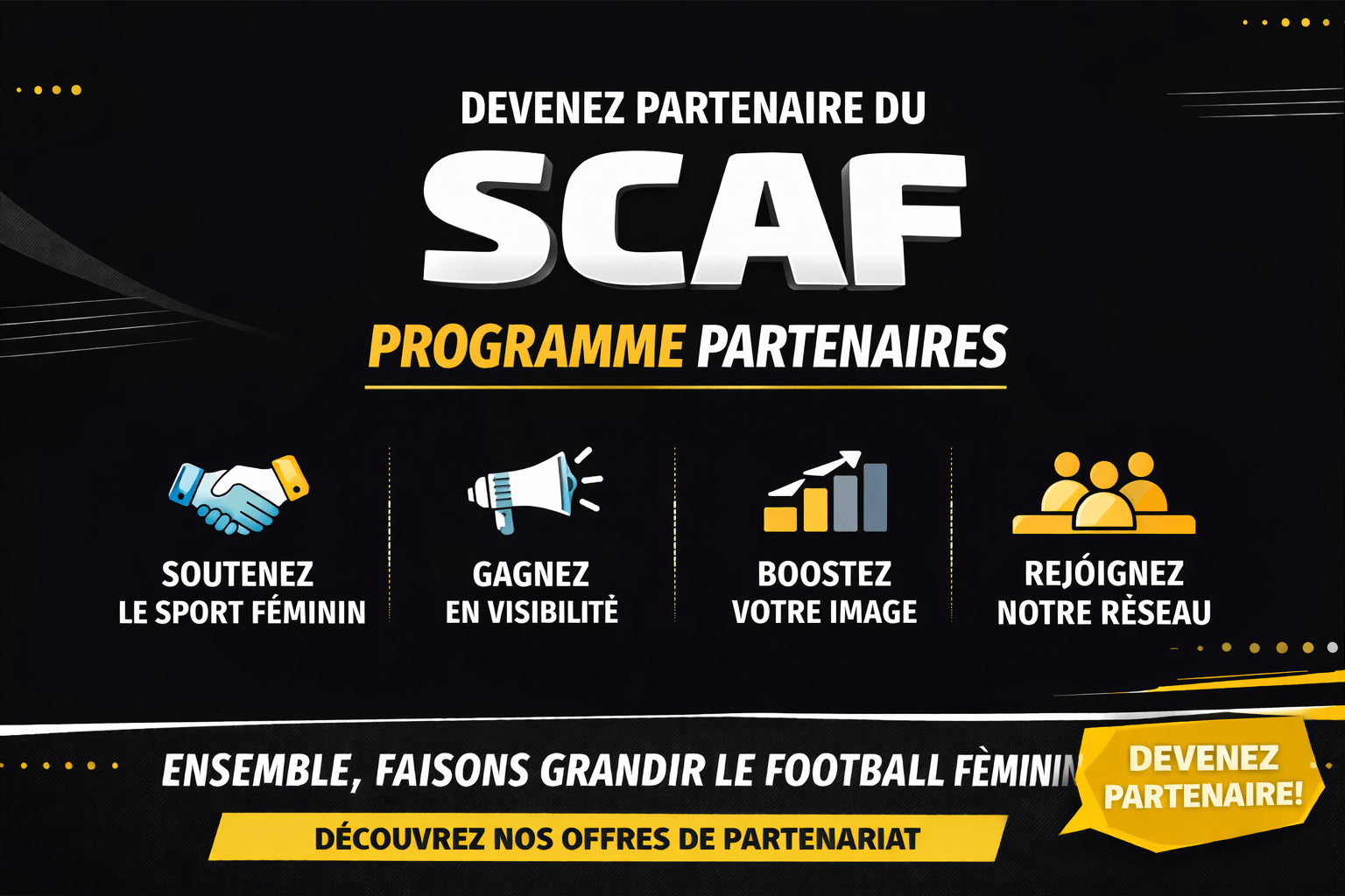 Devenez partenaire du SCAF féminin